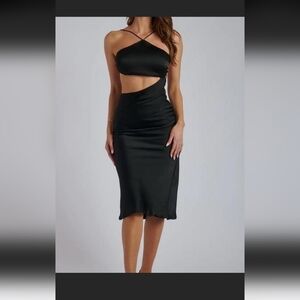 Meshki Astrella Halter Cut out Midi Dress Size L